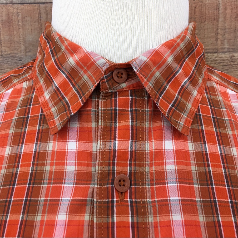 The North Face Men's Plaid‎ Shirt Orange Size Large - Picture 5 of 8